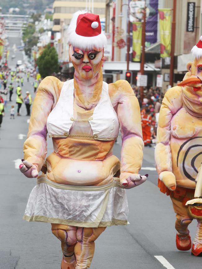 Giant puppet from Terrapin. Hobart Christmas Pageant 2024. Picture: Nikki Davis-Jones