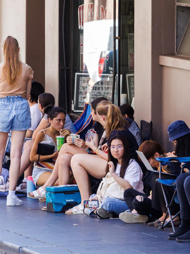 People queued outside Ticketek’a office on Exhibition Street in Melbourne last year for Taylor Swift tickets. Picture NCA NewsWire/Aaron Francis