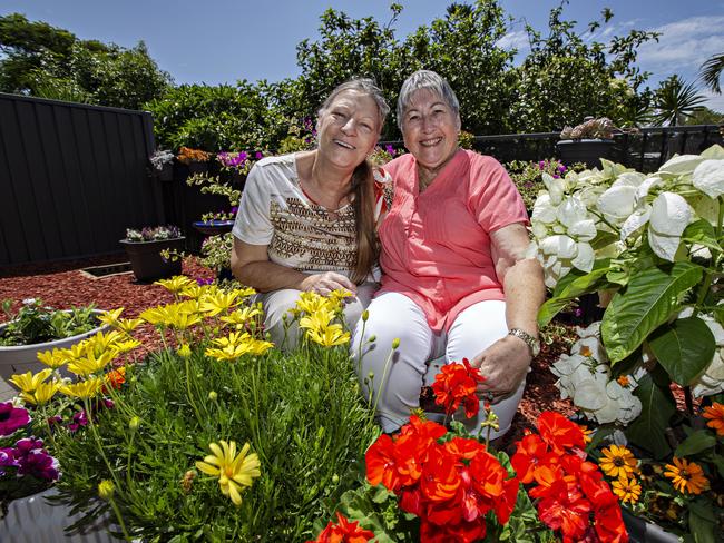 Garden Lovers - Original tenants at Momentum Collective's community housing property, Betty Noonan and Margaret Campbell, make sure they care for their neighbours by doing their gardens and putting out/cleaning their bins.