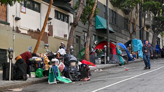 A homeless encampment in San Francisco. Picture: Getty Images