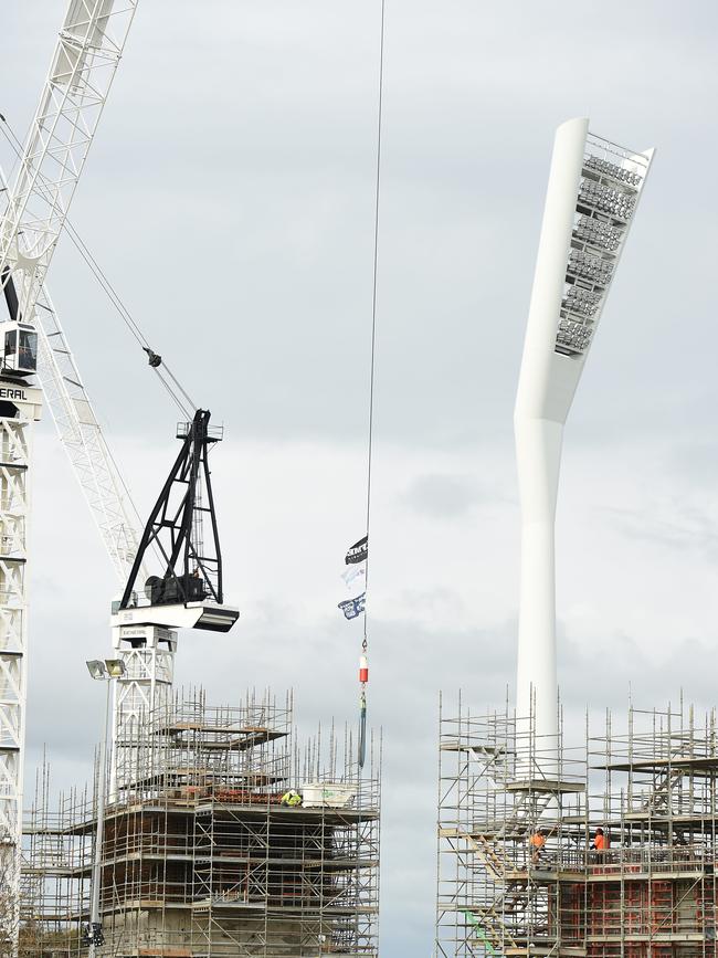 Kardinia Park is under construction at the northern end.