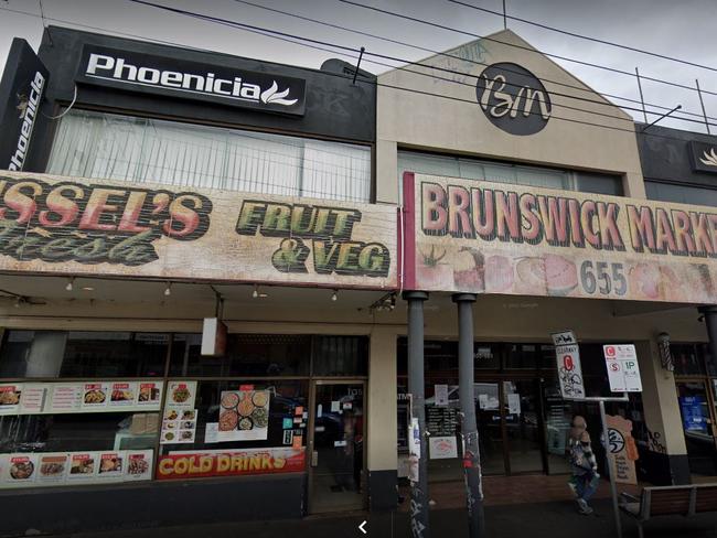 Phoenicia Reception sits above Brunswick Market on Sydney Rd in Brunswick. Picture: Google