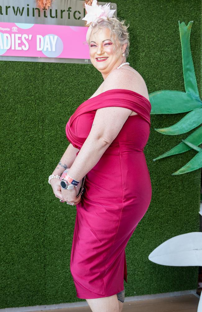 Emma Brown at the 2023 Darwin Cup Carnival Ladies Day. Picture: Pema Tamang Pakhrin