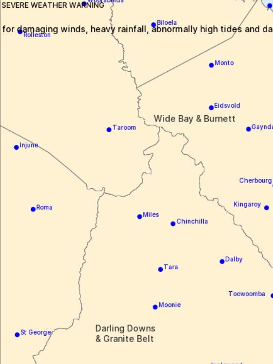 A severe storm warning has been issued for parts of the Gympie region.