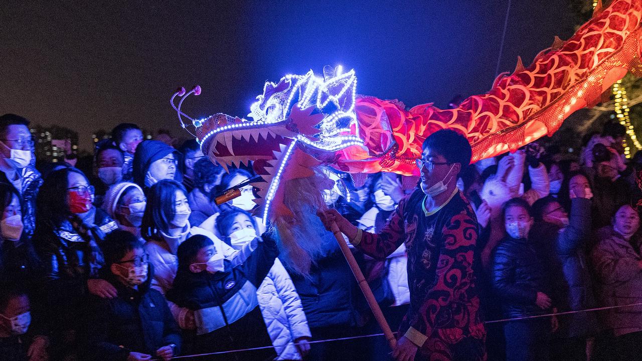 China is reopening after intensive lockdown. Spring Festival celebrations in Wuhan, Hubei Province, China. Picture: Getty Images.