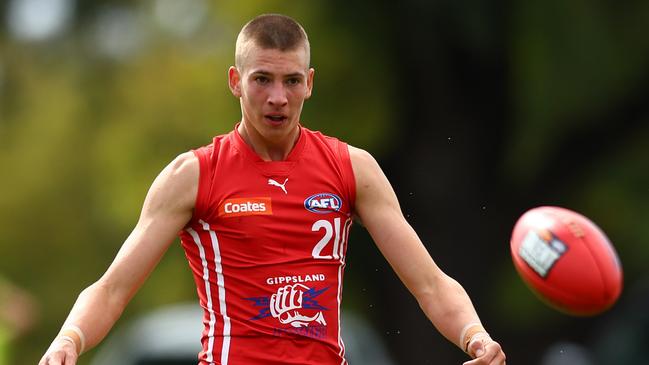 Wil Dawson is one of the youngest players in the draft. Photo by Graham Denholm/AFL Photos/via Getty Images