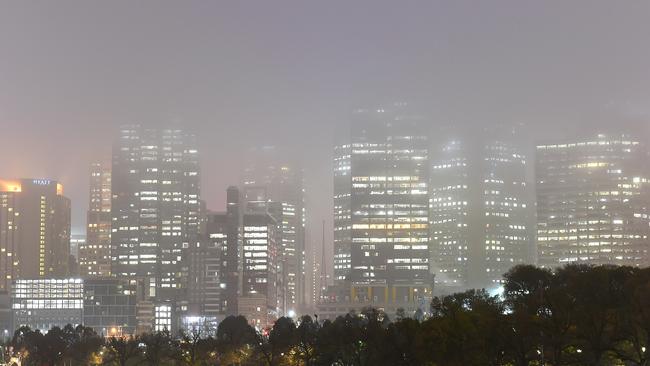 Melbourne this morning. Picture: Nicole Garmston