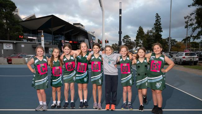 Geelong Amateurs Gems under-11 netball team.