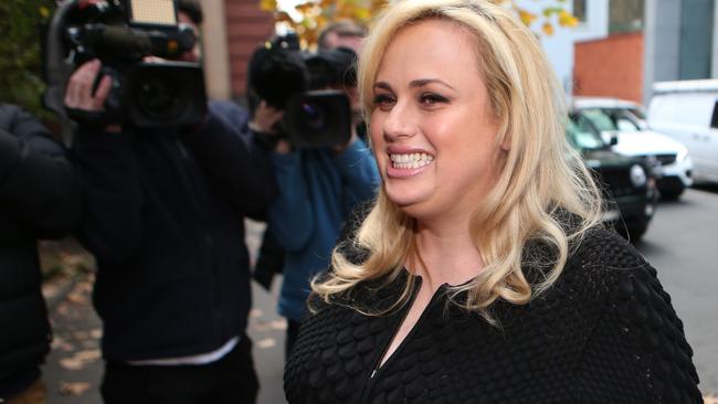 Actor Rebel Wilson arrives at the Supreme Court in Melbourne. Picture: AAP Image/David Crosling