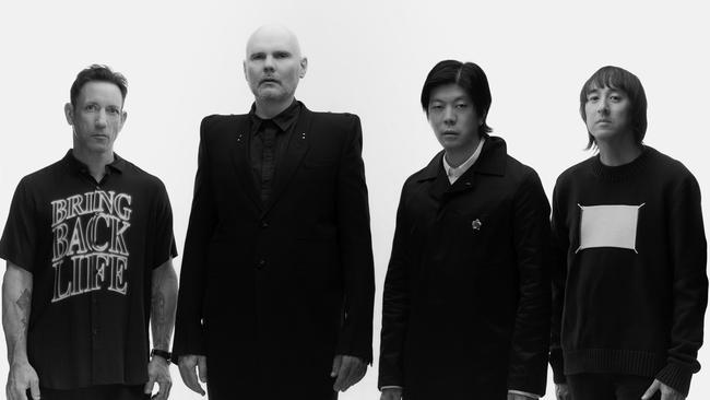 The Smashing Pumpkins circa 2023. L-R: Jimmy Chamberlin, Billy Corgan, James Iha and Jeff Schroeder. Picture: Jonathan Weiner