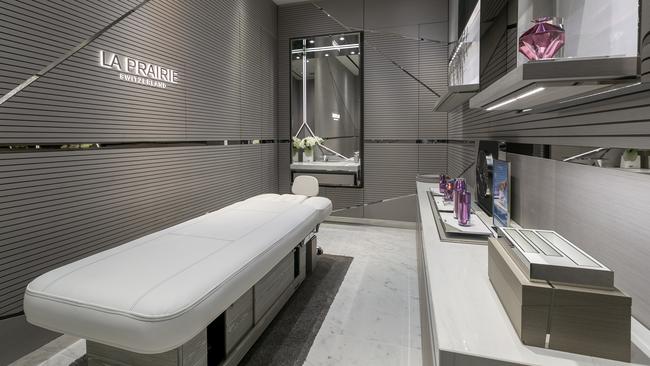 Swiss skincare house La Prairie has opened a beauty bar in Sydney airport. Picture: Janos Jersch