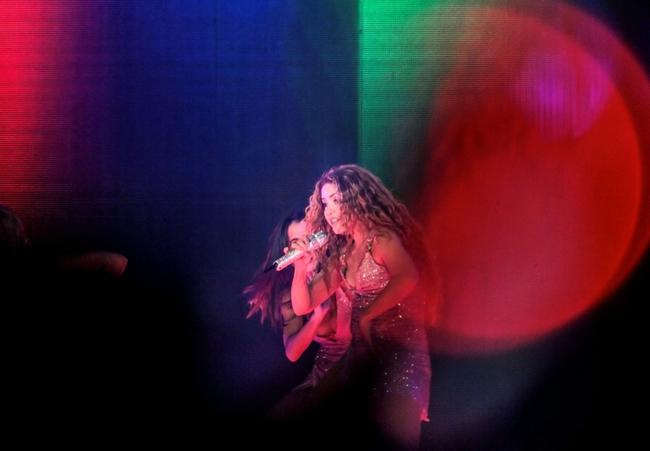 Colombian singer Shakira performs during her 'Women Don't Cry Anymore' world tour in Mexico City