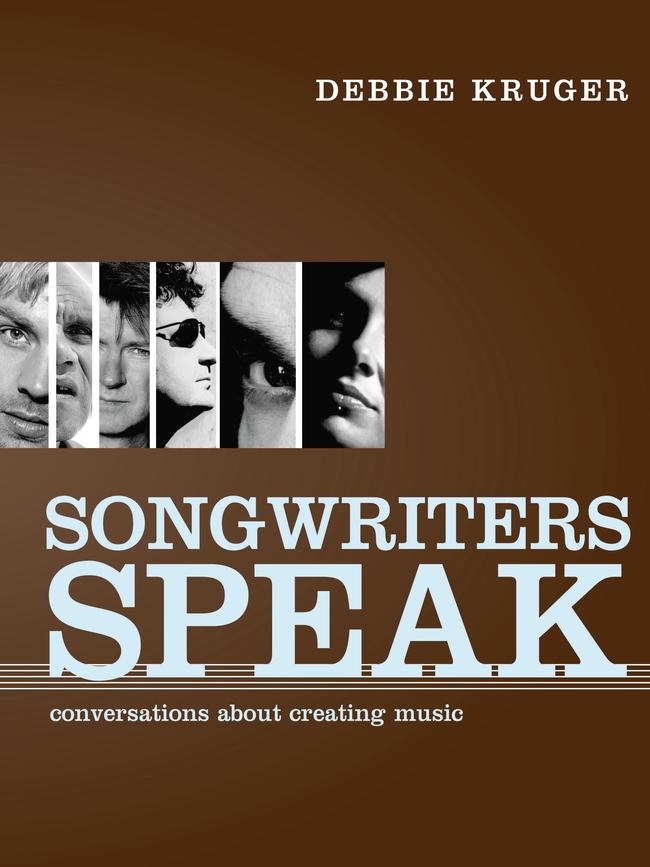 Cover of a 2005 book by Australian journalist and author Debbie Kruger, titled 'Songwriters Speak: Conversations About Creating Music' (Limelight Press).