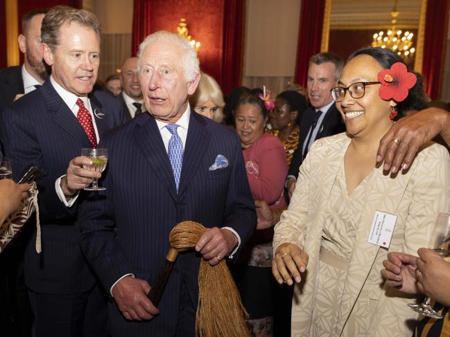 King Charles III and Queen Camilla are greeted by a number of well-known members of the Commonwealth Diaspora. He will suspend his cancer treatment while abroad in Australia. Picture: Getty Images