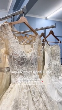 Vinnies bridal expo Brides swarm Sydney op shop for 300 wedding