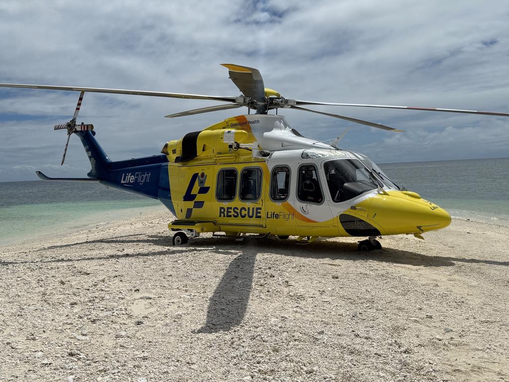 Mr Stein was taken to Bundaberg Hospital on board the Bundaberg-based LifeFlight. Picture Lifeflight