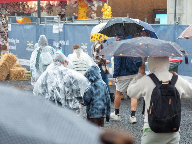 Punters headed to the Ekka have been advised to bring ponchos and umbrellas amid wet weather.