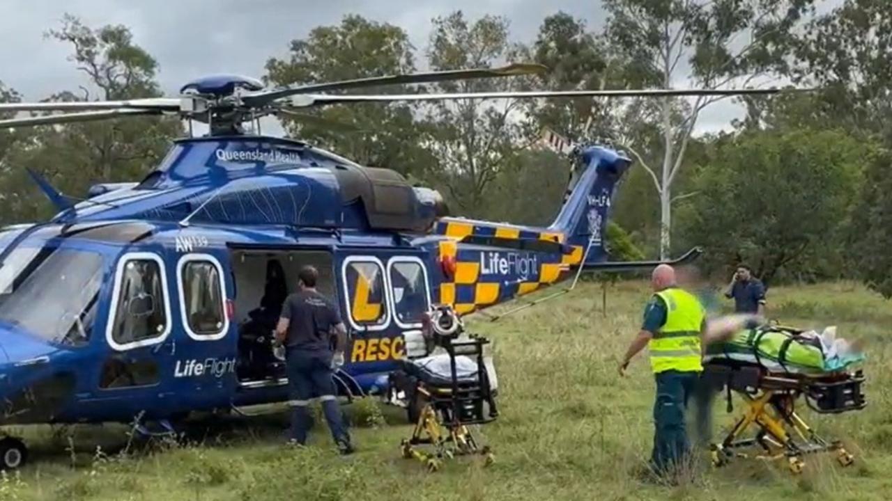 Man flown to hospital with ‘significant’ leg injuries