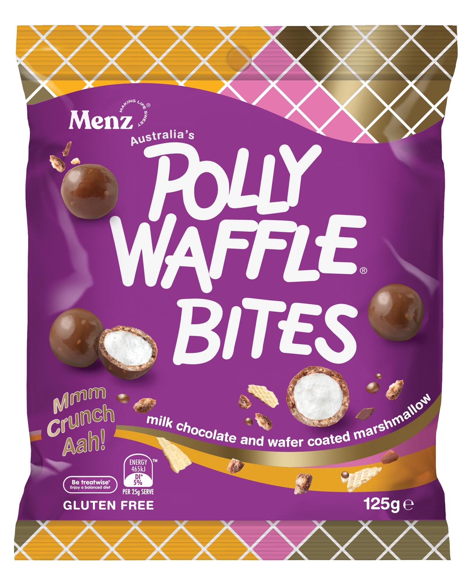 Instead of the traditional bar, the iconic Aussie block will be replaced with Polly Waffle Bites. Picture: Supplied by Menz