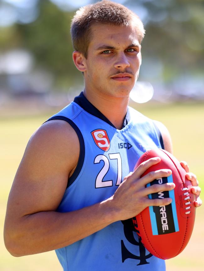 Rising Sturt footballer Ned Atkinson. Picture: Cory Sutton