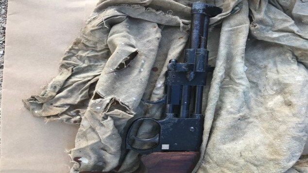 A firearm police found during a search of the Bunbury Road farm. Picture: NSW Police