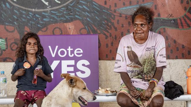 The remote Cape York township of Aurukun makes preparations to vote. Picture: Brian Cassey