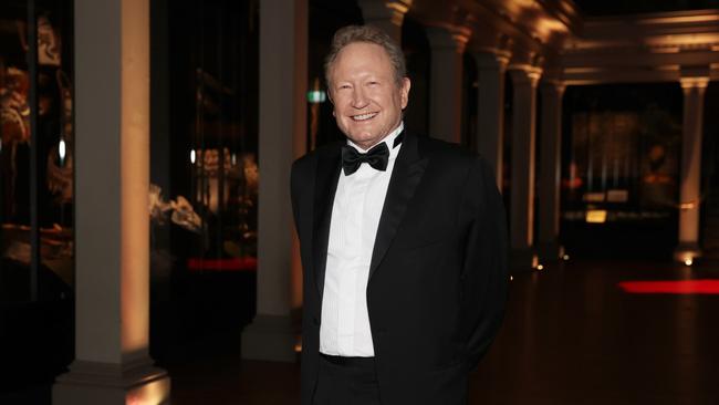 Fortescue CEO Andrew Forrest at The Australian’s 60th Gala Dinner at the Australian Museum. Picture: Jane Dempster