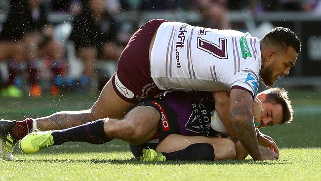 Addin Fonua-Blake’s big hit on Cooper Cronk.