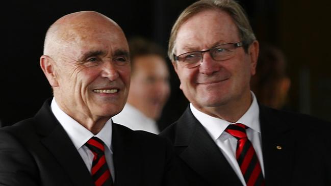 Kevin Sheedy and Little at the Essendon 2015 membership launch. Pictire: Michael Klein