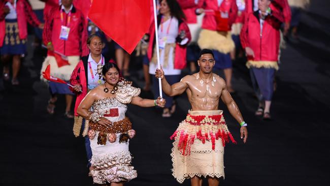 Flag Bearers of Team Tonga