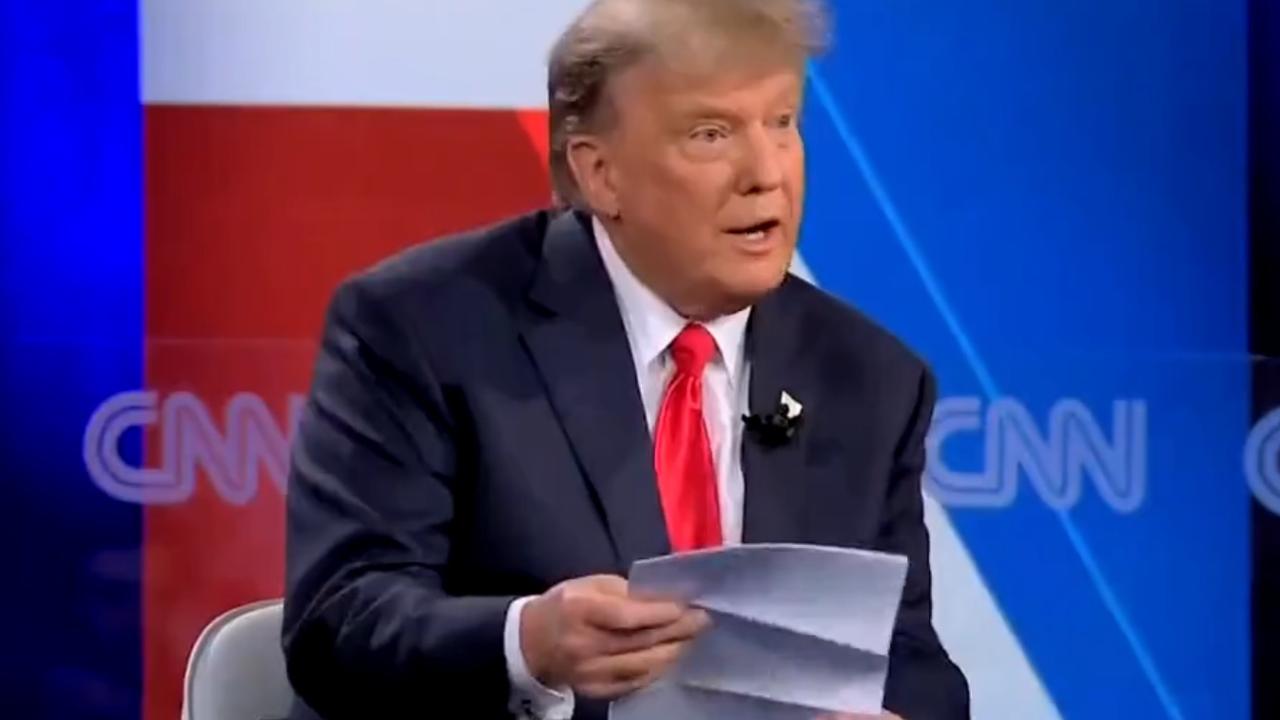 Screengrabs from Donald Trump's CNN town hall on Wednesday, May 10, 2023. Picture: Twitter
