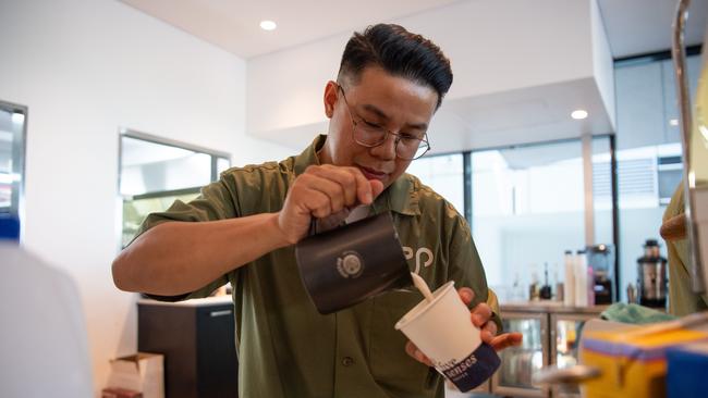 Jayson Javier has opened his second Darwin cafe, Perk and Palate. Picture: Pema Tamang Pakhrin