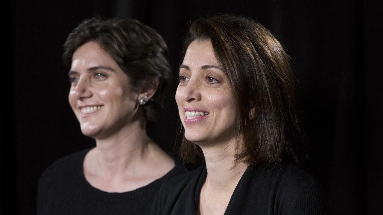 The filmmakers behind Making A Murderer, Moira Demos, left, and Laura Ricciardi. Picture: Mark Lennihan/AP Photo