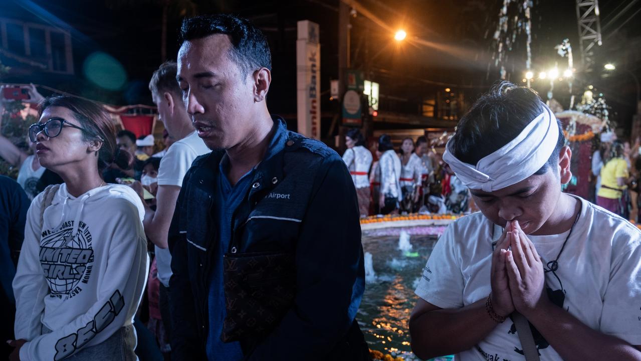 Attendees at a Bali bombings memorial service in Kuta have been outraged by the decision to show a video featuring the bombers and the attacks. Picture: Agung Parameswara / Getty Images