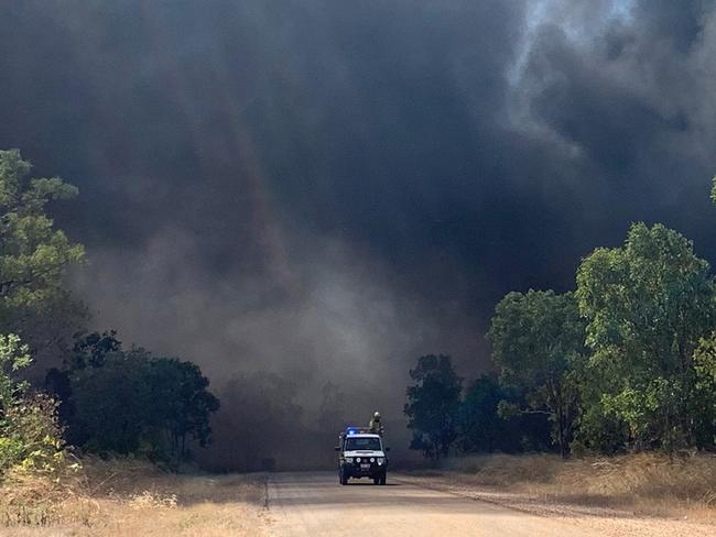 Katherine's Territory Day fire in 2019. Picture: NT Police, Fire and Emergency Services