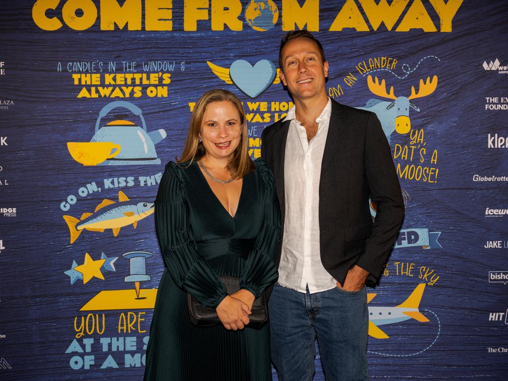 Suzie and Jason Byrne at the opening night function for The Empire's Come From Away at The Rock, Friday, March 14, 2025. Picture: Hey Media