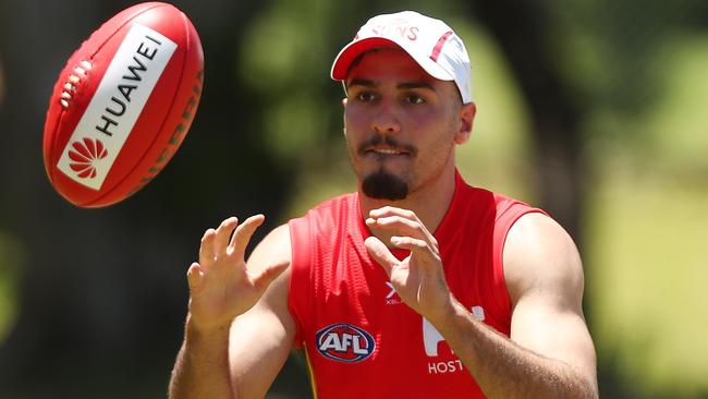 Izak Rankine in action at Gold Coast training. Picture: Getty Images