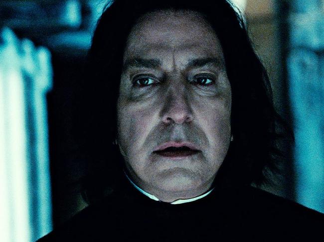 The less friendly Professor Snape from the Harry Potter books and movies, for whom Australia’s Professor Matthew Snape was mixed up with. Picture: AP/Warner Bros