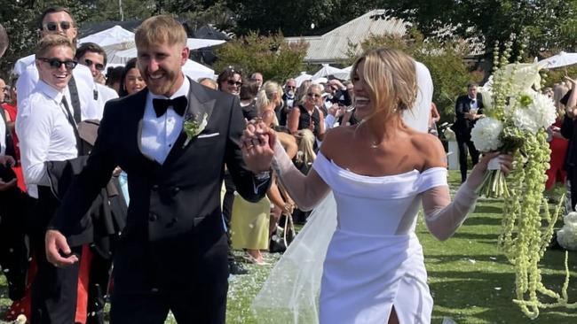 Kate Turner and Dyson Heppell have tied the knot. Picture: Instagram