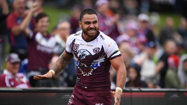 Dylan Walker was on the scoresheet for Manly. Picture: Joel Carrett