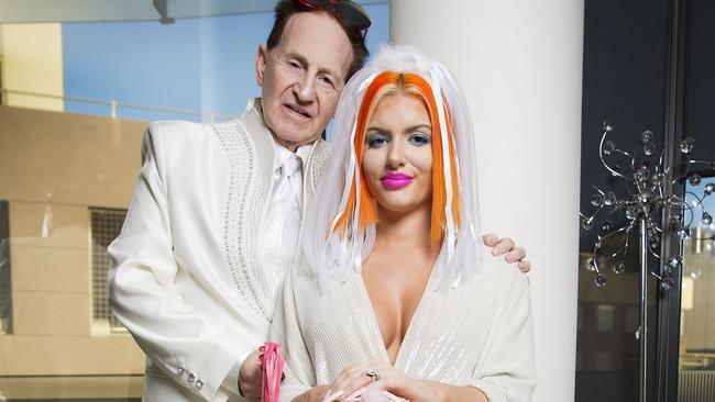 Geoffrey Edelsten and Gabi Grecko on their wedding day. Picture: Nathan Dyer