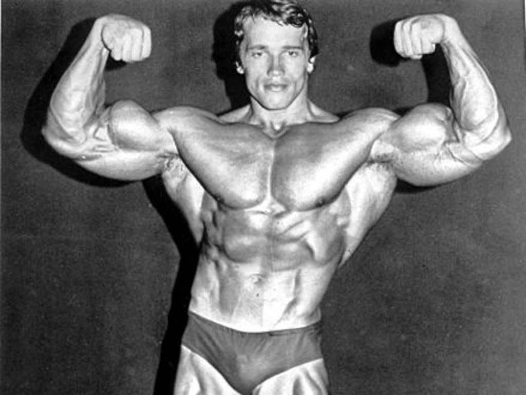 Schwarzenegger as an entrant to the 1974 Mr. Olympia competition at Madison Square Garden in New York.