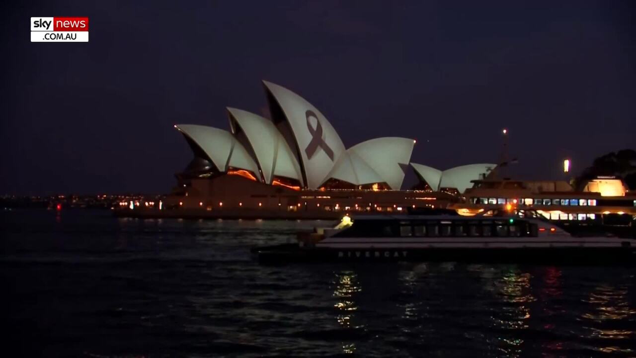 Sydney Opera House illuminated in tribute to Bondi Junction victims