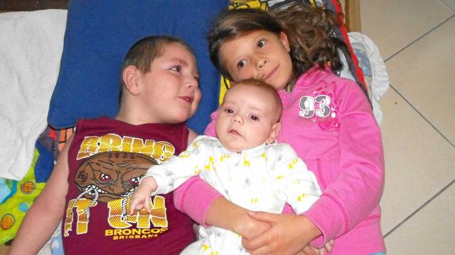 Hayden and Jacob Paulsen with their older sister Hannah. Picture: Contributed