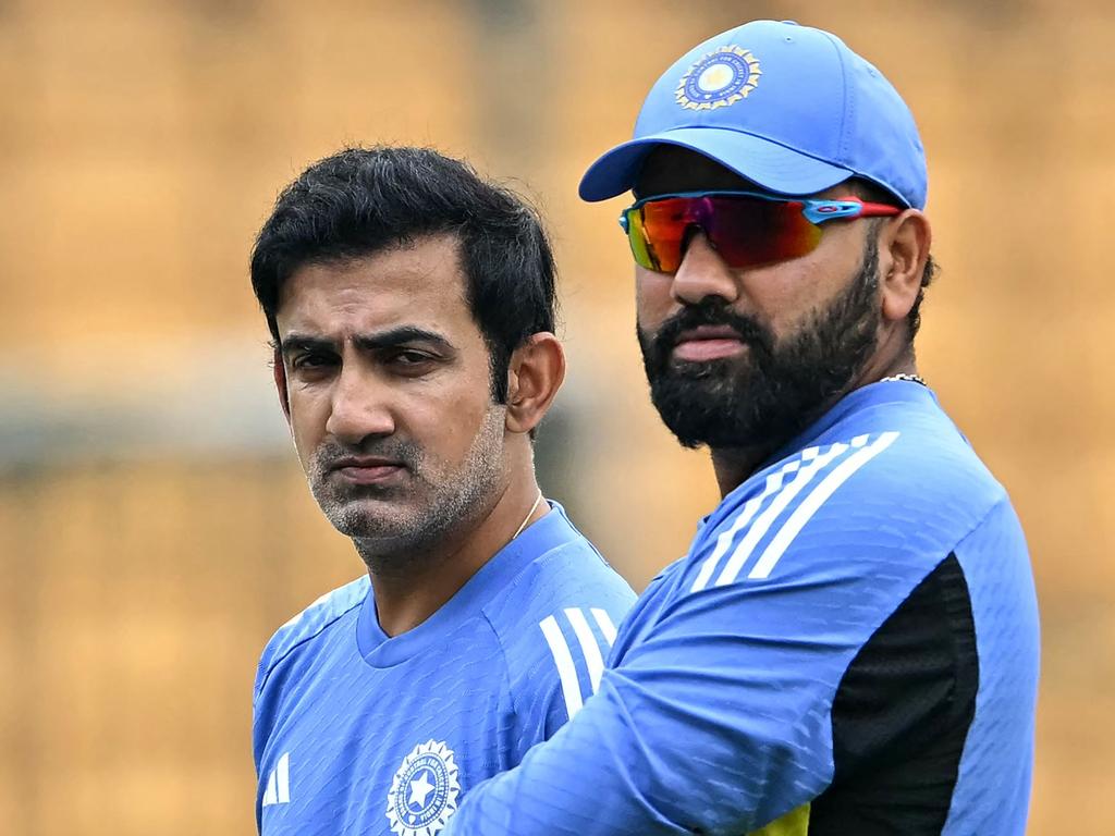 India's head coach Gautam Gambhir (L) and captain Rohit Sharma are both under pressure. Picture: Idrees Mohammed/AFP