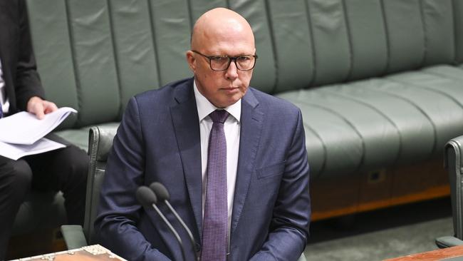 Opposition Leader Peter Dutton will take a nuclear policy to the next election. Picture: NCA NewsWire / Martin Ollman