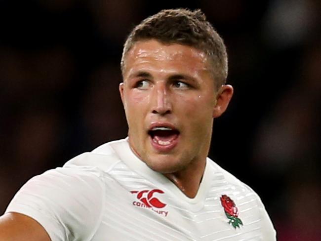 LONDON, ENGLAND - AUGUST 15: Sam Burgess of England gives the thumbs up during the QBE International match between England and France at Twickenham Stadium on August 15, 2015 in London, England. (Photo by Steve Bardens - RFU/The RFU Collection via Getty Images)