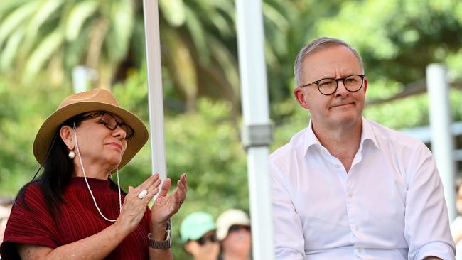 Prime Minister Anthony Albanese and Minister for Indigenous Australians Linda Burney. Picture: NCA NewsWire / Jeremy Piper