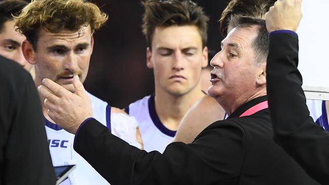 Ross Lyon talks finished at the Dockers in 2019. Picture: Getty Images