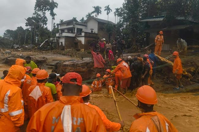 Torrential downpours and the collapse of a key bridge at the disaster site in Wayanad district have hampered rescue efforts, according to local media reports